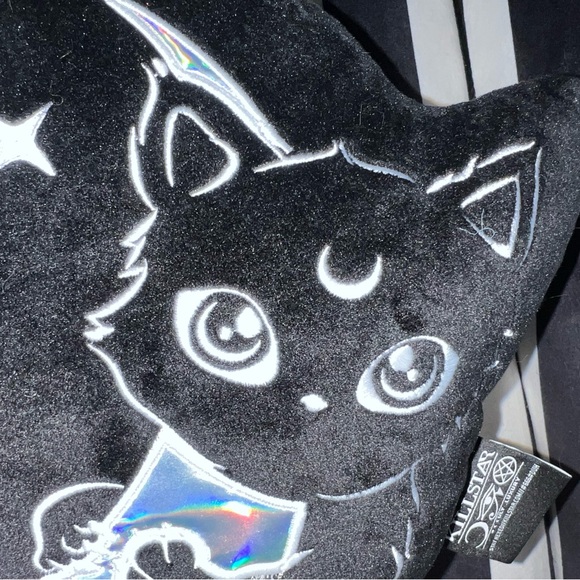 Killstar Black Velvet Holographic Pillow - Picture 2 of 6